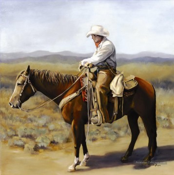 Solitaire Cowboy Peinture à l'huile